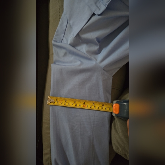 Blue button down shirt & Blue/Grey Vest Pinstripe pants - Picture 8 of 9